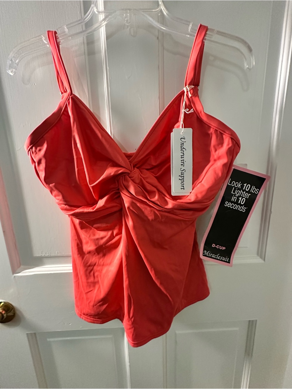 Miraclesuit Coral Twist-Front Camisole Swim Top